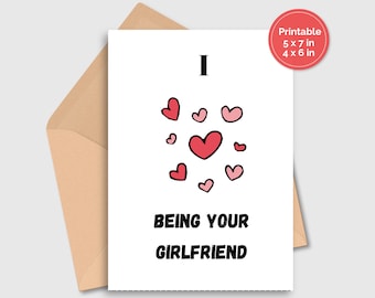 Birthday card for boyfriend | Boyfriend bday card | Cute card for boyfriend | Just because I love you card | Sweet Romantic Card | Printable