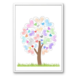 Thumbprint tree,  Fingerprint art crafts, Fingerprint Tree, Teacher Appreciation, Thumbprint teacher, Year end teacher gift, Printable