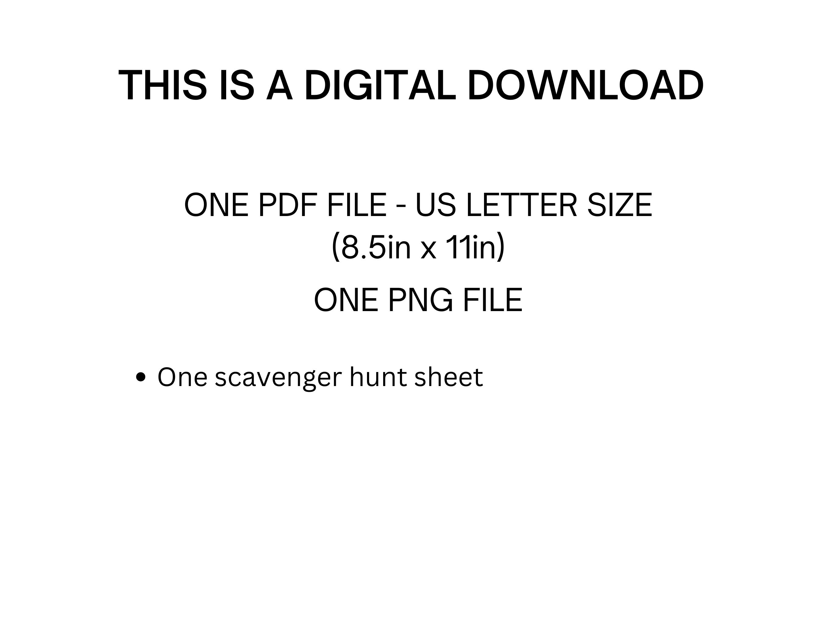 Color Scavenger Hunt, Outdoor Scavenger Hunt for Kids Toddlers