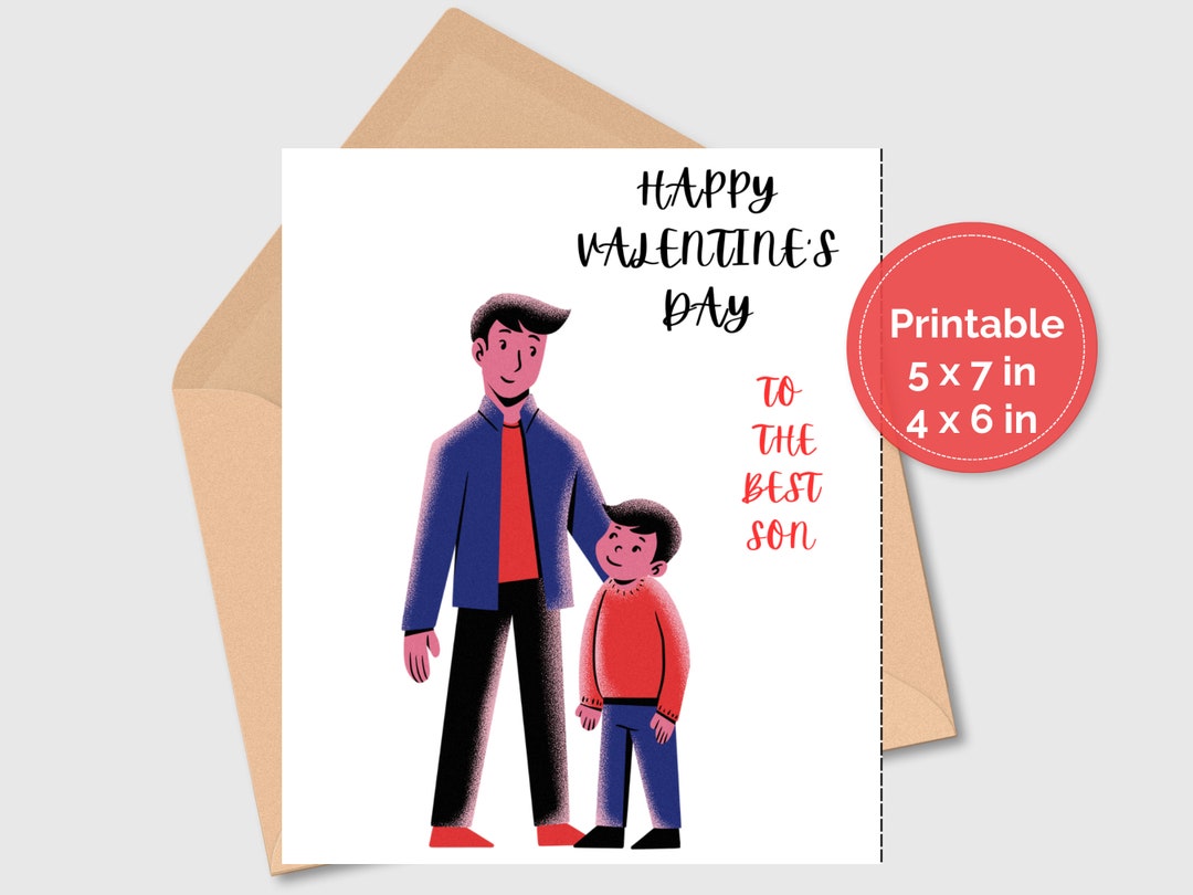 Valentines day card son valentine s card from dad to son kids valentine
