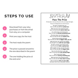 Pass the Prize Birthday Game, Pass the Gift Birthday Party Game, Teen ...