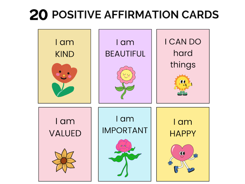 New Year Positive Affirmation Cards for Kids to Build Self Esteem ...