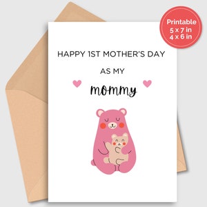 Primeiro cartão de dia das mães do bebê, primeiro cartão de dia das mães para a mamãe, primeiro presente de dia das mães para a mamãe, primeiro presente de dia das mães, para imprimir