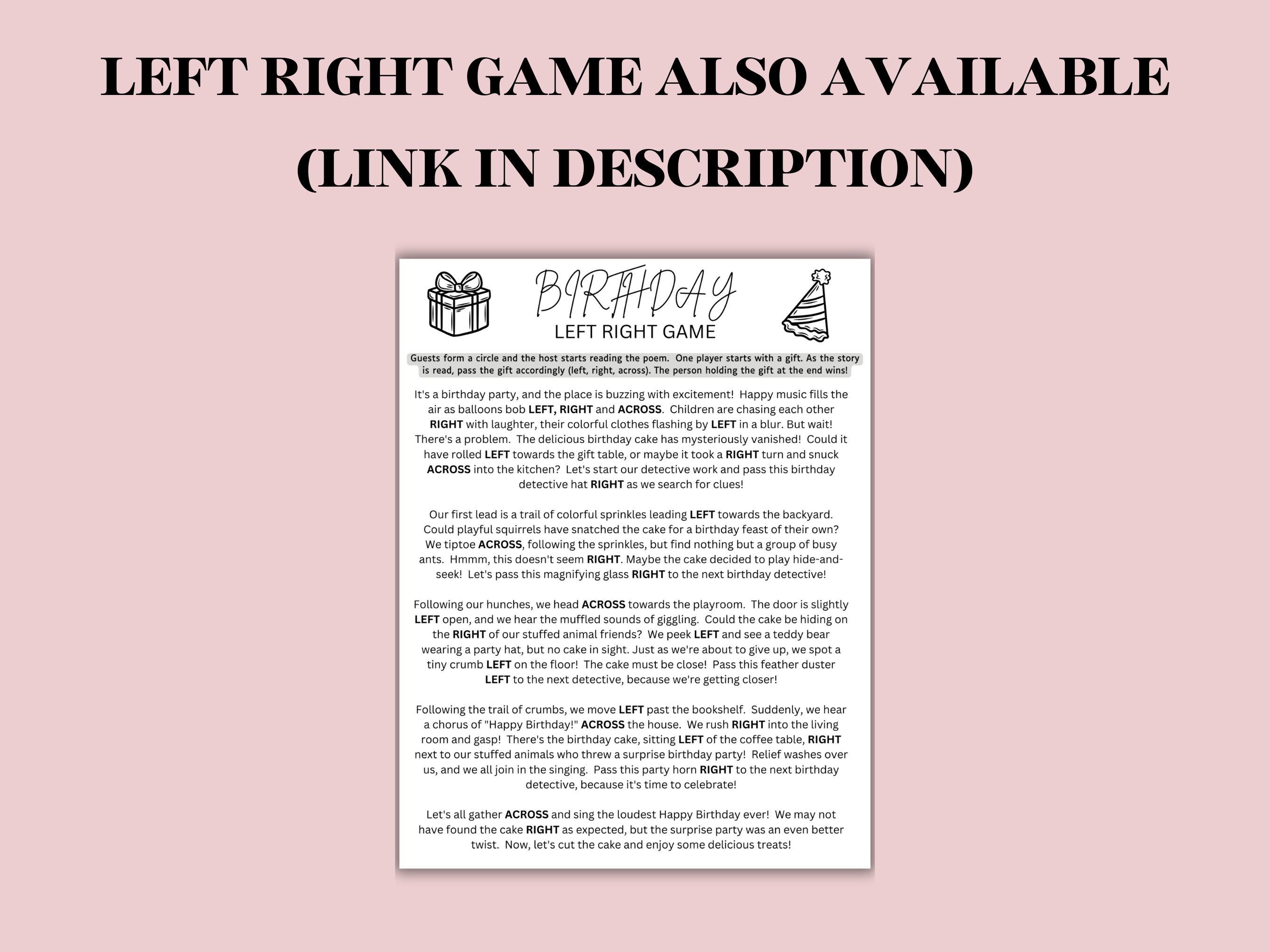 Pass the Prize Birthday Game, Pass the Gift Birthday Party Game, Teen ...