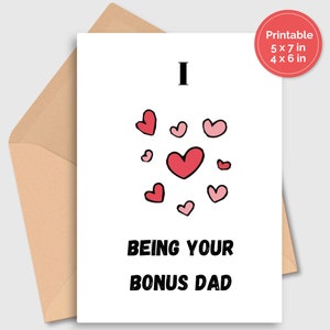 Valentinstagskarte Bonus Sohn Bonus Tochter Karte | An meine Bonus-Tochter | Stiefsohn Geschenk | Schwiegersohn Geschenk | Adoptivsohn Geschenk | DRUCKBAR