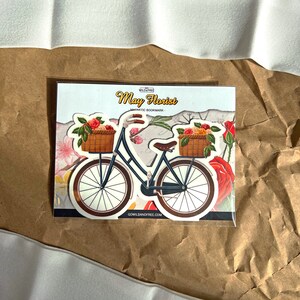 Floral Bicycle Vintage Vintage, Antique, Edwardian, Victorian Magnetic bookmark