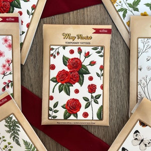 The Rose Flower Temporary Tattoos, Temporary Tattoo