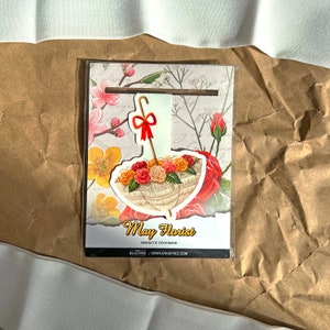 Floral Parasol Magnetic Bookmark