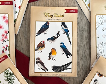 The Sitting Birds Temporary Tattoos, Temporary Tattoo