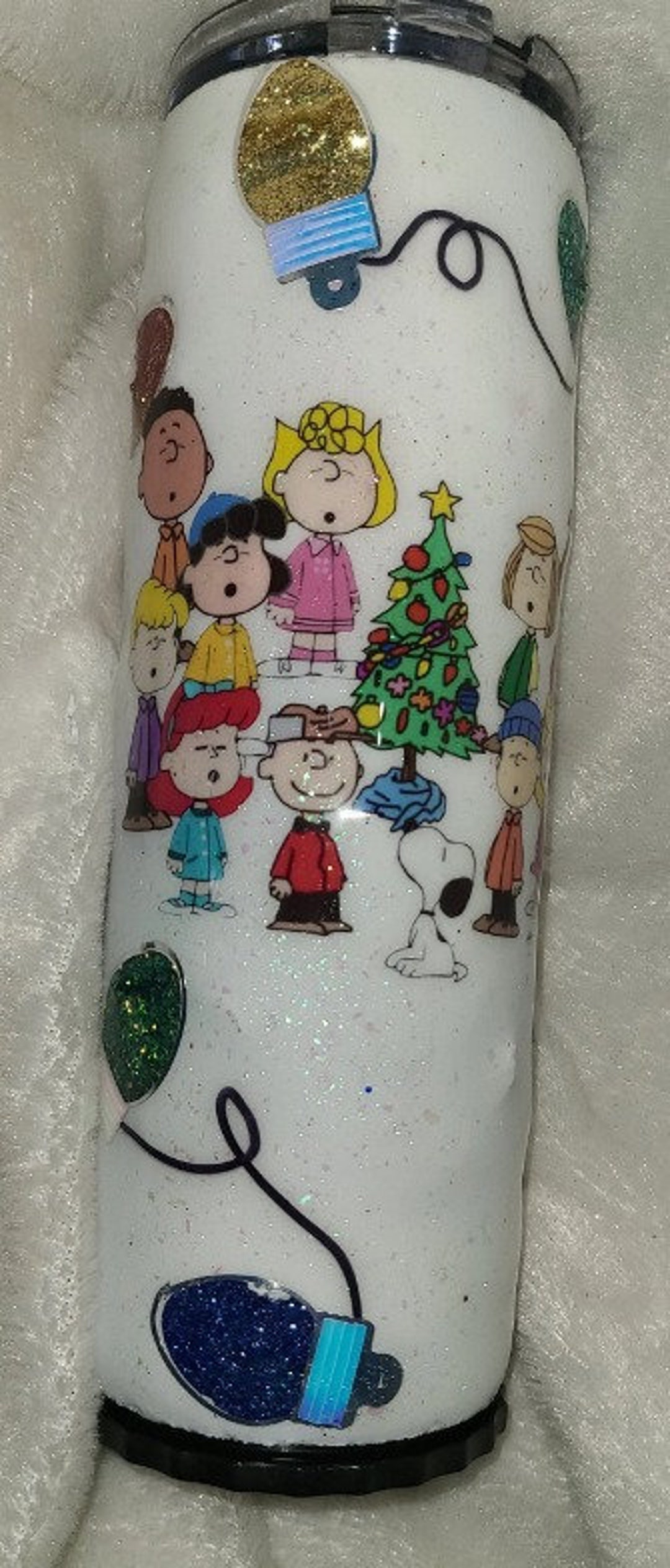 Snoopy Tumbler/ 20oz Light up Tumbler/ Christmas Lights Tumbler Etsy
