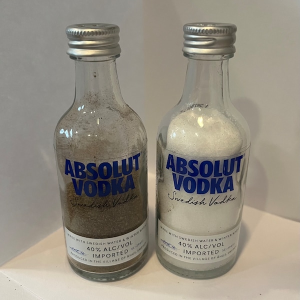 Salt and Pepper Shaker Shooter - Absolut vodka bar cart decoration - Absolut vodka kitchen decor - Absolut vodka salt and pepper