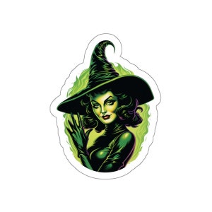 Bruja vintage / AVA MAGIC Spooky Pegatina