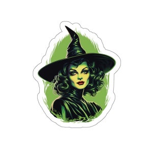 Vintage heks | JUDY MAGIC Spookachtige sticker