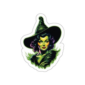 sorcière vintage | BEATRIZ BOTANICA Autocollant effrayant