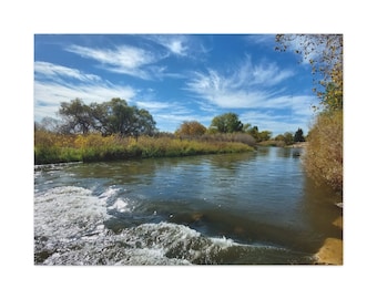 River Landscape Canvas Gallery Wrap: Cotton Fine Art Print