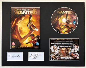 WANTED - Angelina Jolie - Morgan Freeman - DVD Movie Display