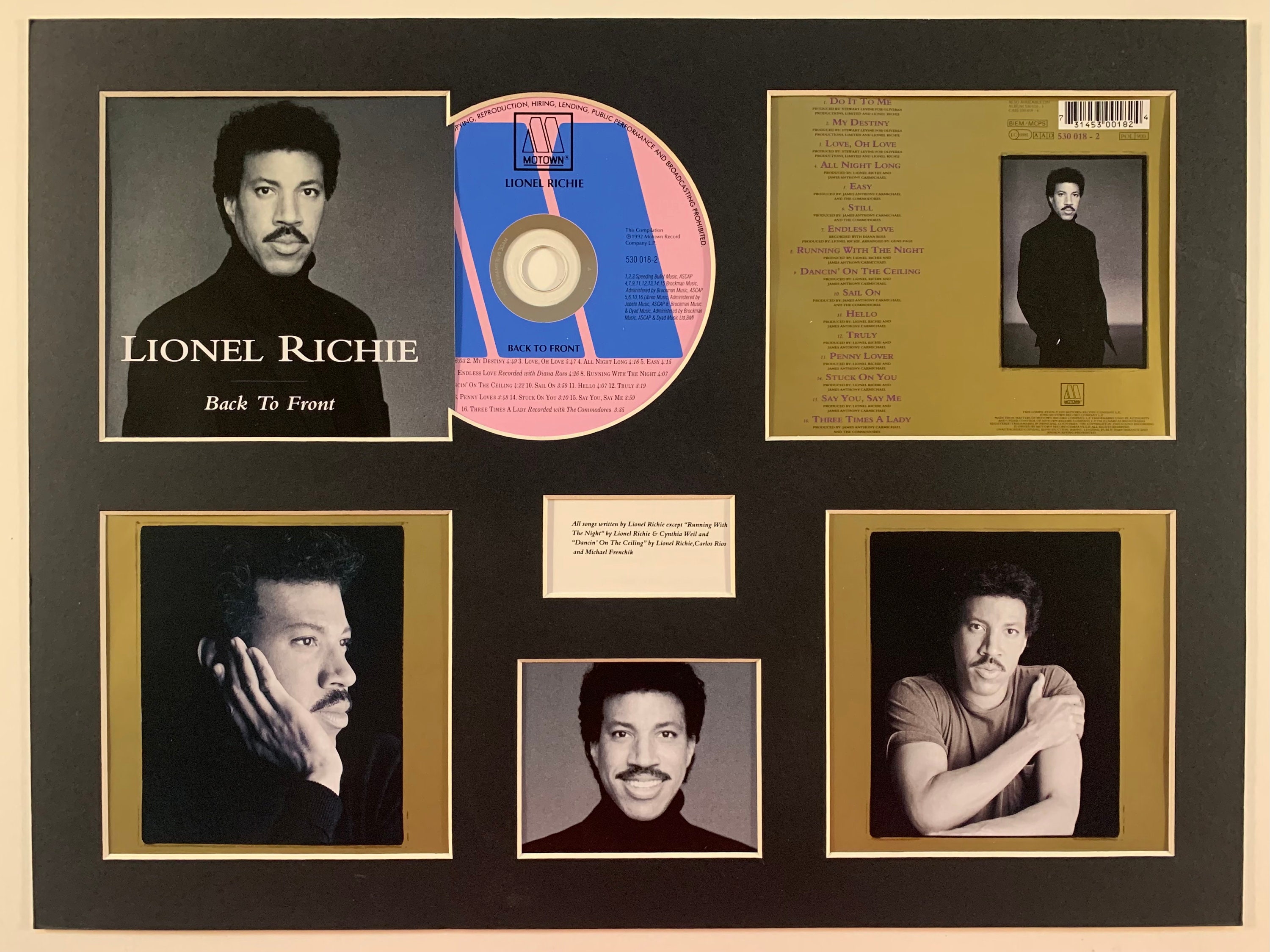 LIONEL RICHIE - Back to Front - Album Display Deluxe - Etsy