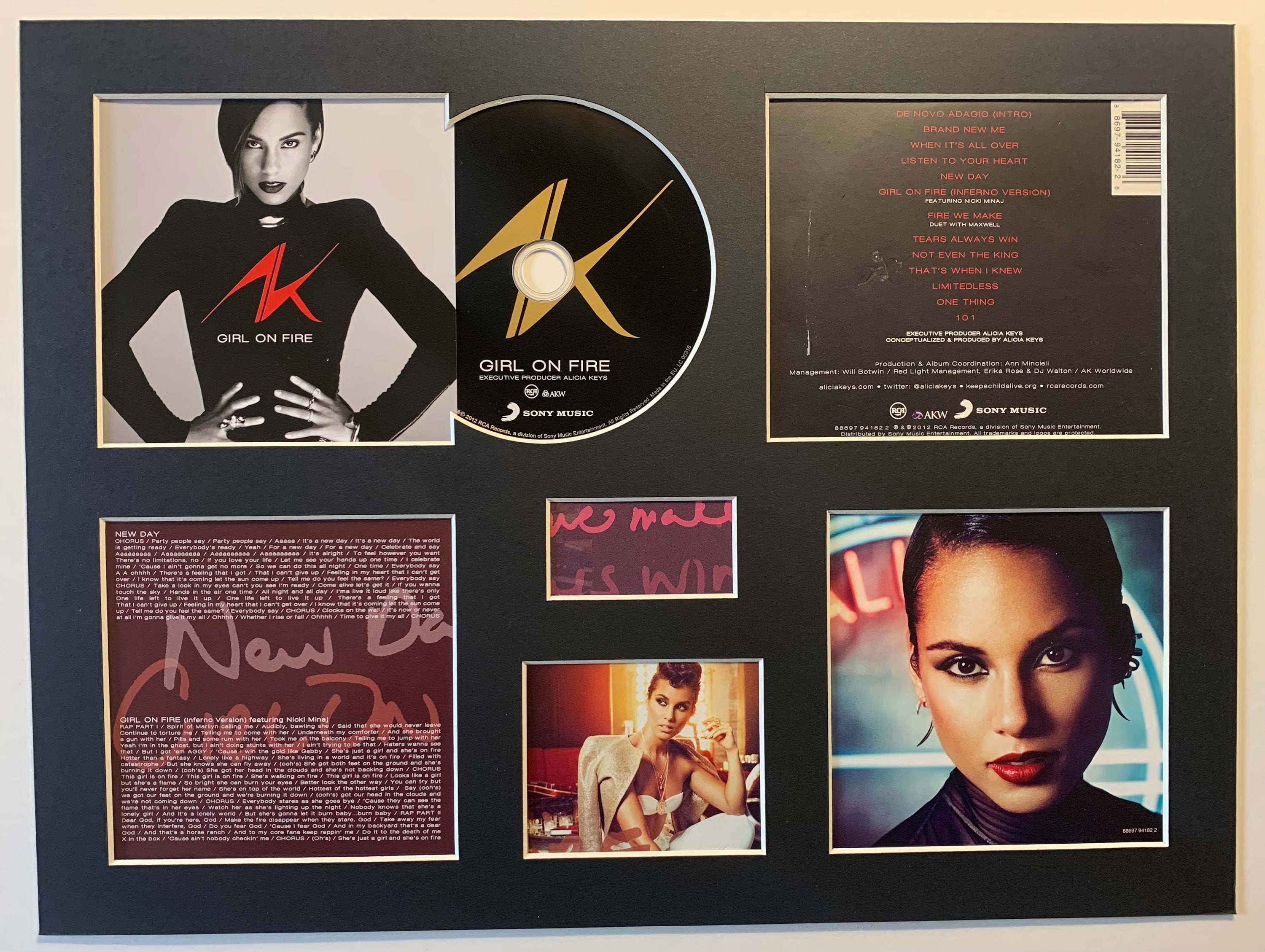 ALICIA KEYS - Girl on Fire - Album Display Deluxe - Etsy