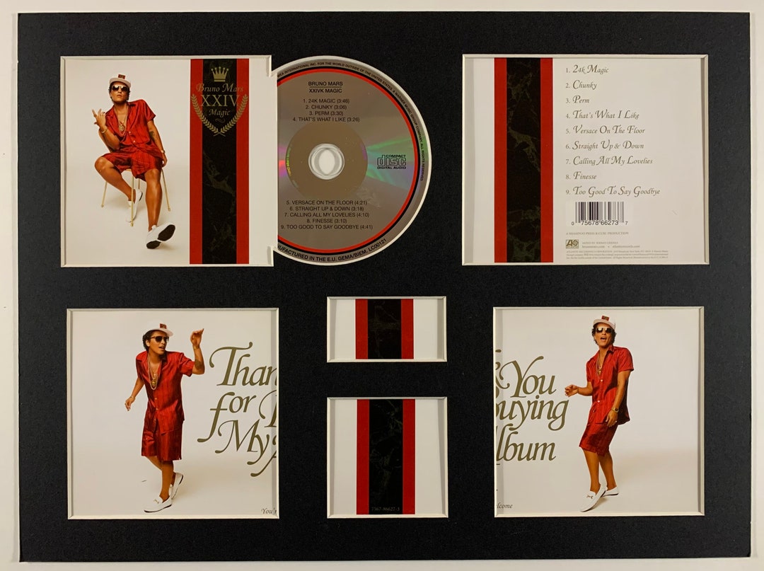 BRUNO MARS 24K Magic Album Display Deluxe Etsy