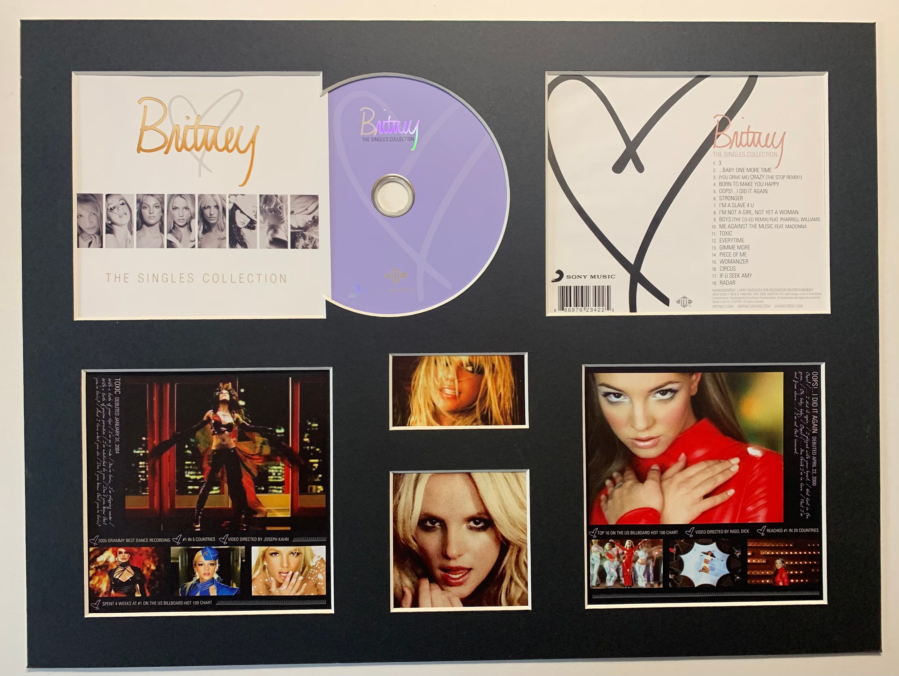 BRITNEY SPEARS - the Singles Collection - Album Display