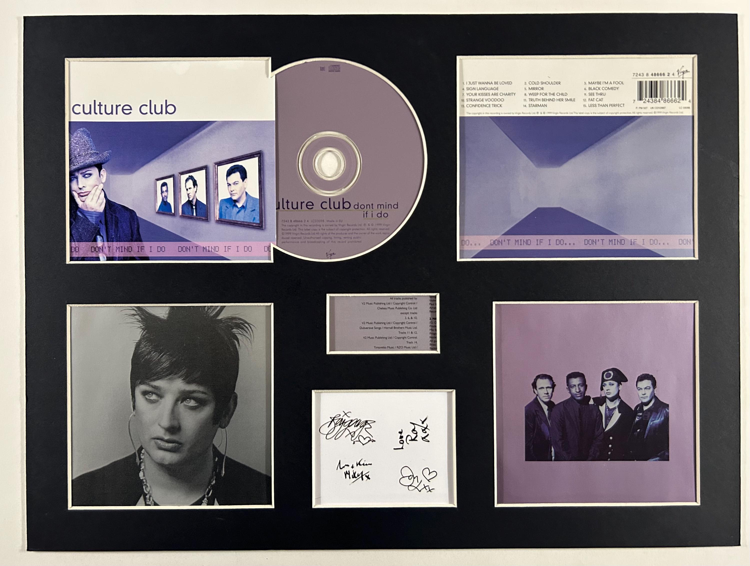 Culture Club Don't Mind If I Do サイン入り CULTURE CLUB - Don't Mind If I Do - Album Display Deluxe - Etsy