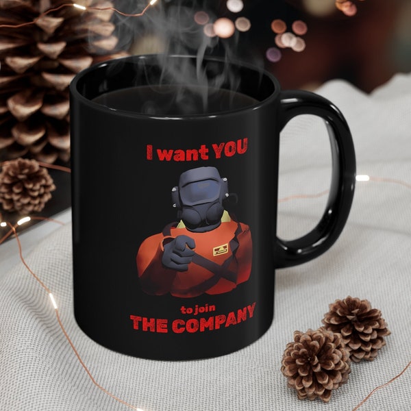 Tasse à café « Join The Company » de Lethal Company - Tasse de jeu vidéo Lethal Company Merch, tasse Oncle Sam