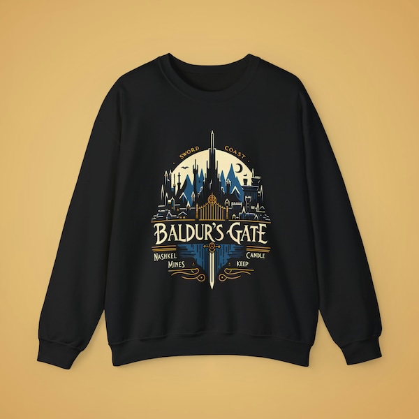 Baldur's Gate Minimalist Artwork Crewneck Unisex Sweatshirt, Baldur's Gate 3 Sweatshirt, Baldur's Gate Sweatshirt, Baldur's Gate 3 Shirt