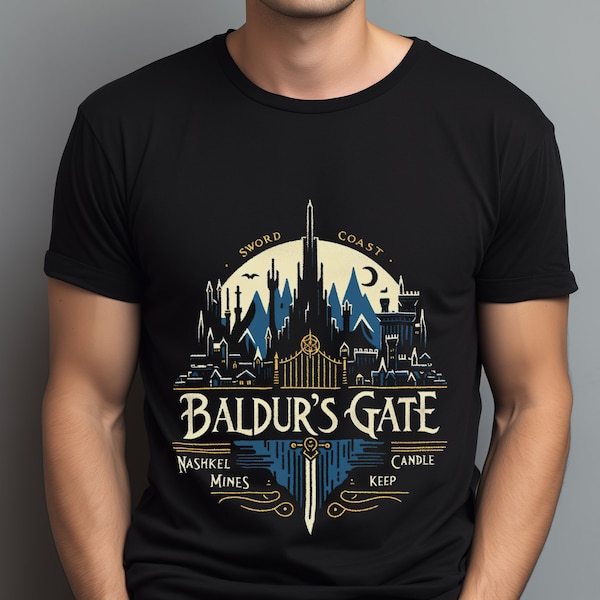 Baldur's Gate Minimalist Artwork, Baldur's Gate 3, Unisex Softstyle T-Shirt