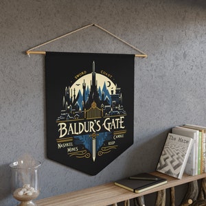 Baldur's Gate Minimalist Graphic Pennant, Baldur's Gate 3 Poster, Baldur's Gate 3 Wall Decor, Baldur's Gate Wall Art, Baldur's Gate Poster