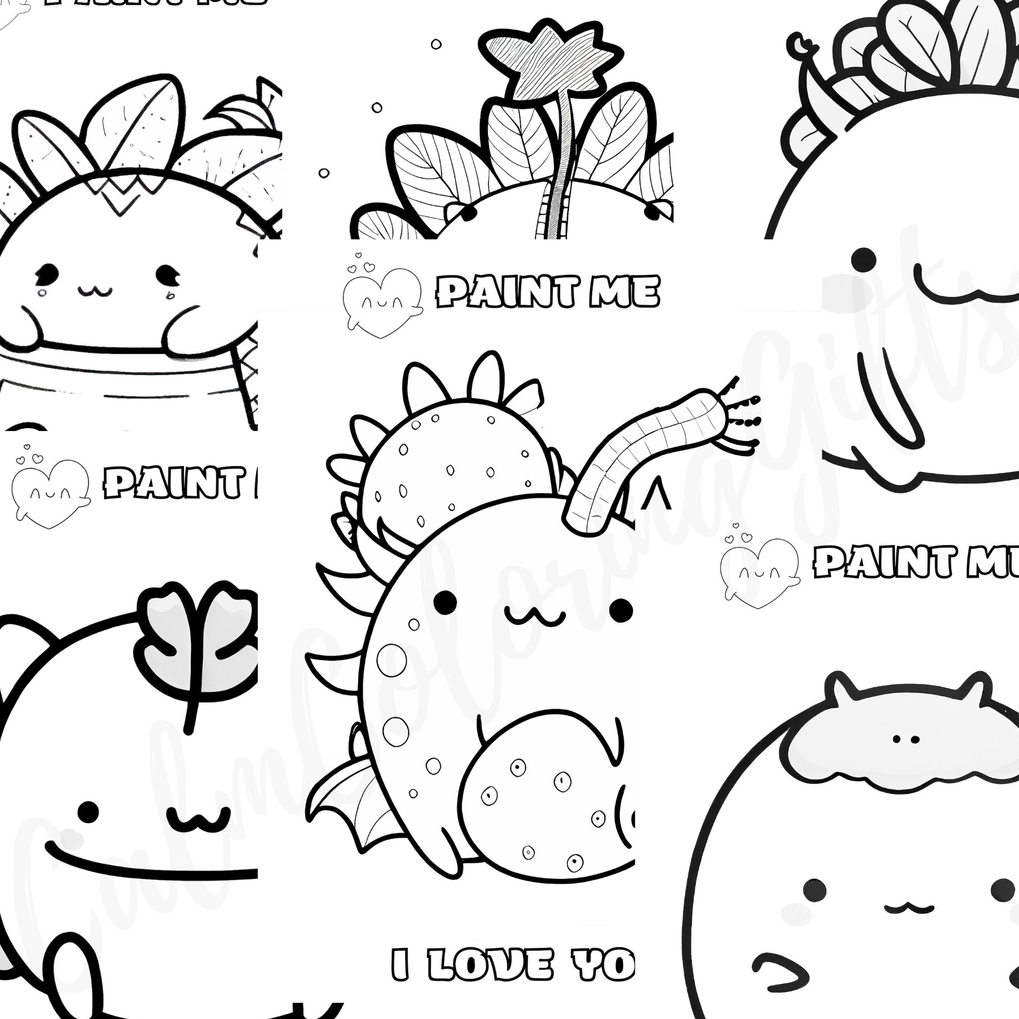 24 Squishmallow Coloring Page Kawaii Axolotl Squishmallow Coloring ...