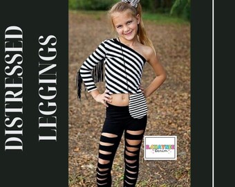 Black Distressed Leggings