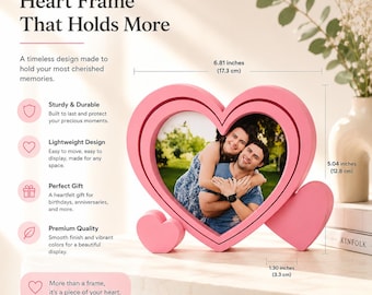 Cornice decorativa a forma di cuore romantico: regalo ideale per San Valentino, matrimoni e anniversari