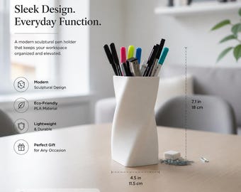 Vaso moderno a spirale – Decorazione scultorea – Complemento d'arredo minimalista – Elegante portafiori – Centrotavola unico – Regalo per lei