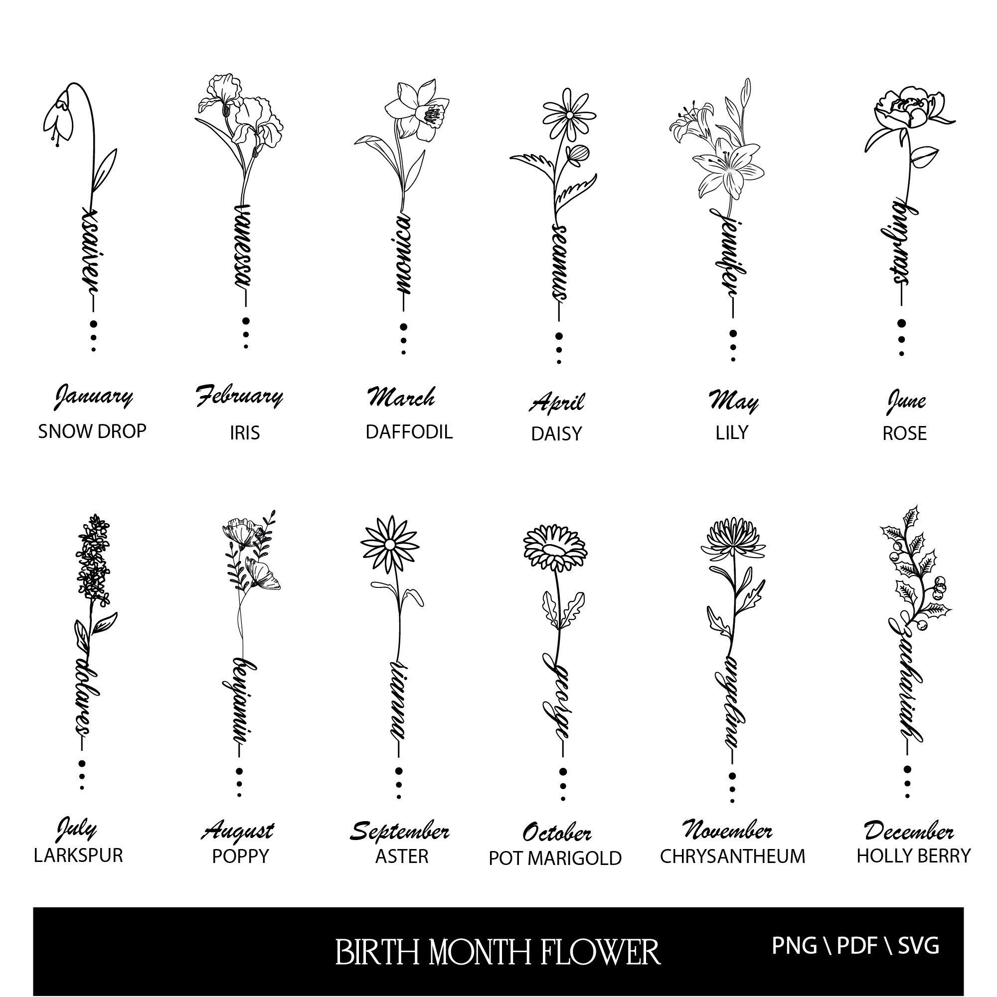 Tattoo Birth Month Flowers - syx0qlv