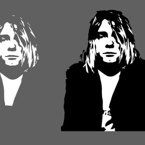 Kurt Cobain Nirvana SVG PNG Vector Digital Download Editable Printable ...