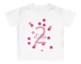 Birthday Shirt for 2nd Birthday – Personalized Toddler T-Shirt – Gift for Birthday Party – Second Birthday Girl