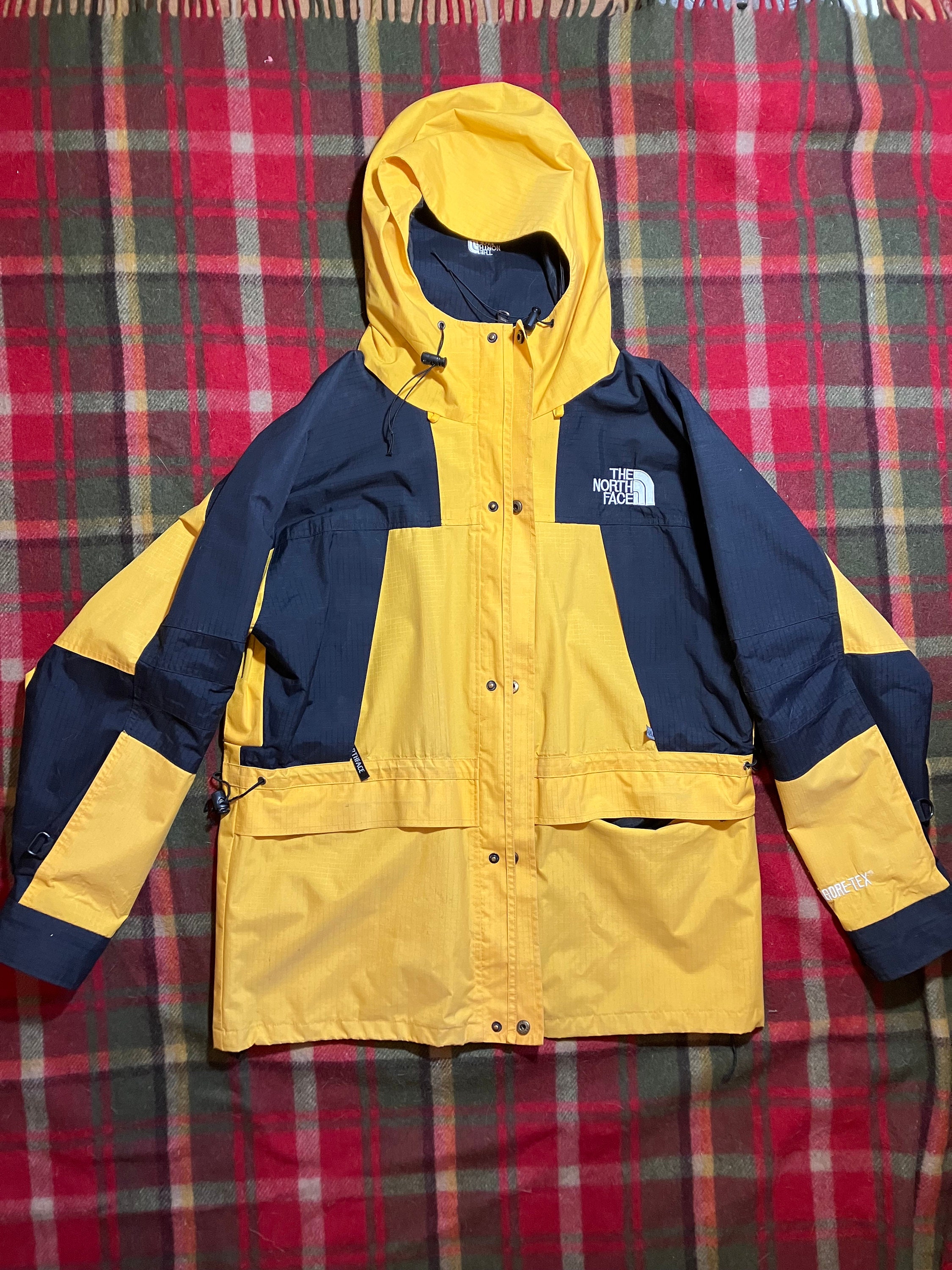 The North Face Summit Series Mountain Jacket Goretex XCR Yellow Grey Men's  Large