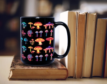 Mushroom Mug, Mushroom Coffee Mug, Mushroom Lover Gift, Psychedelic Mushroom, Nature Lover Gift, Mushroom Cup, Gift For Her, Gift For Him