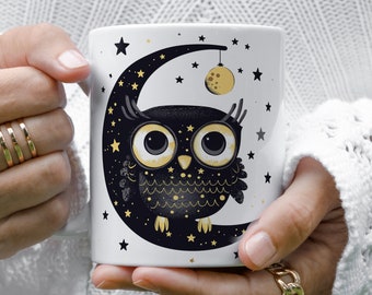 Owl Coffee Mug, Vintage Owl Mug, Owl Lover Gift, Owl Gifts, Owl Cup, Ceramic Owl Mug, Gift For Her, Birthday Gift, Cute Owl Mug, Cute Mug
