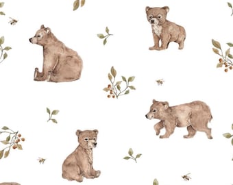Baumwoll-Teddybär-Stoff in Premium-Qualität, Premium-Digitaldruck-Baumwolle, für Babydecke, Kleidung, Material Meterware