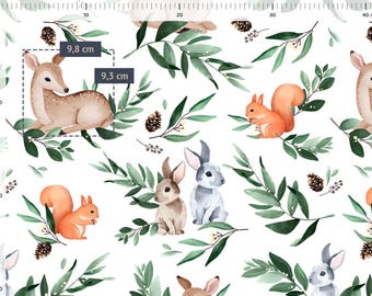 Baumwolle Waldtiere Premium Qualität, Premium Digitaldruck Baumwolle, für Babydecke, Kleidung, Material Meterware