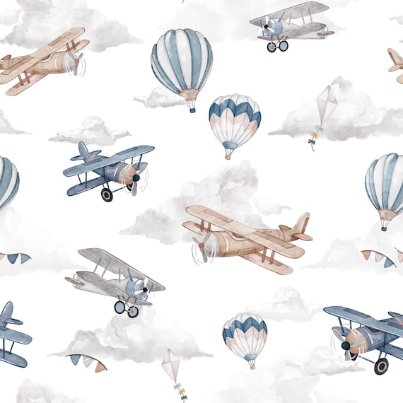 Cotton Retro Sky Fabric Premium Quality, Premium Digital Print Cotton, for Baby Blanket, Clothes, material by the yard