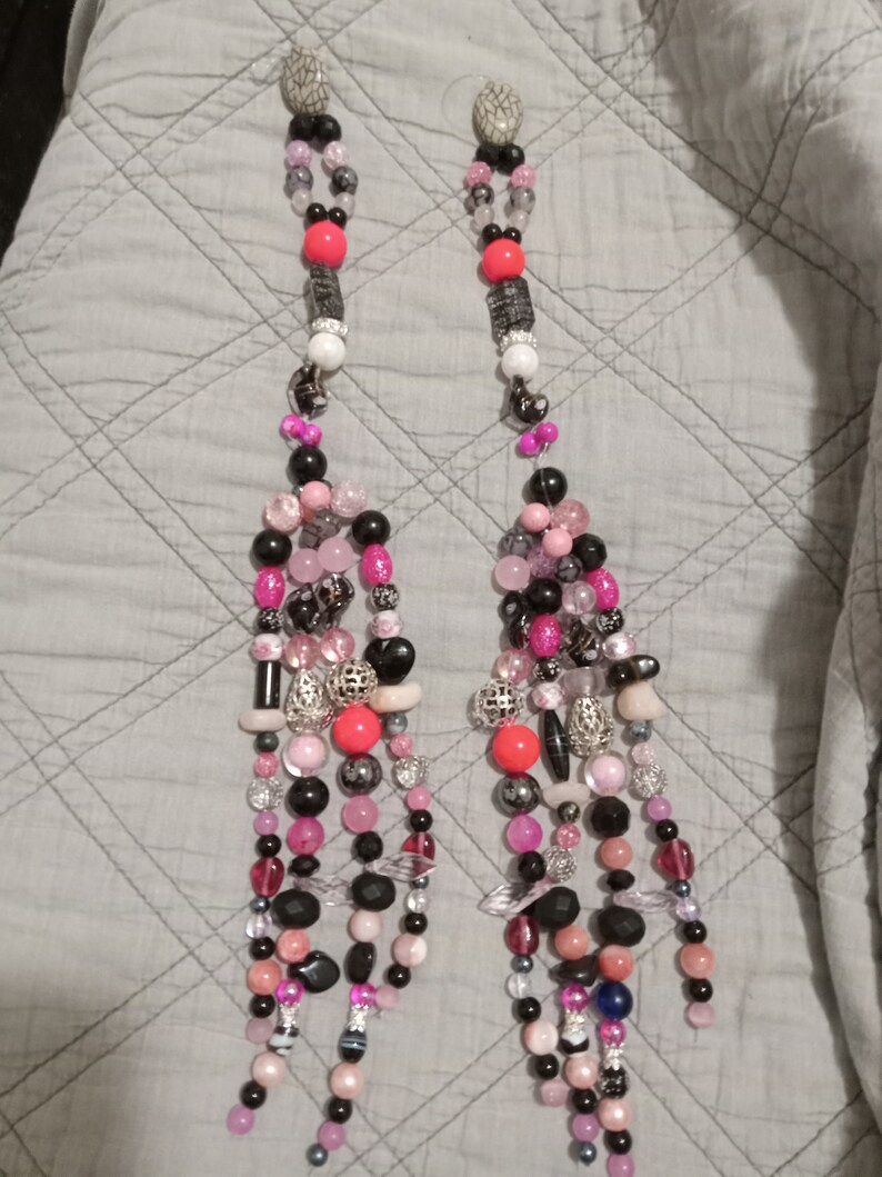 Beaded Curtain Tie Backs. Custom Hand Made With Any Color Combination