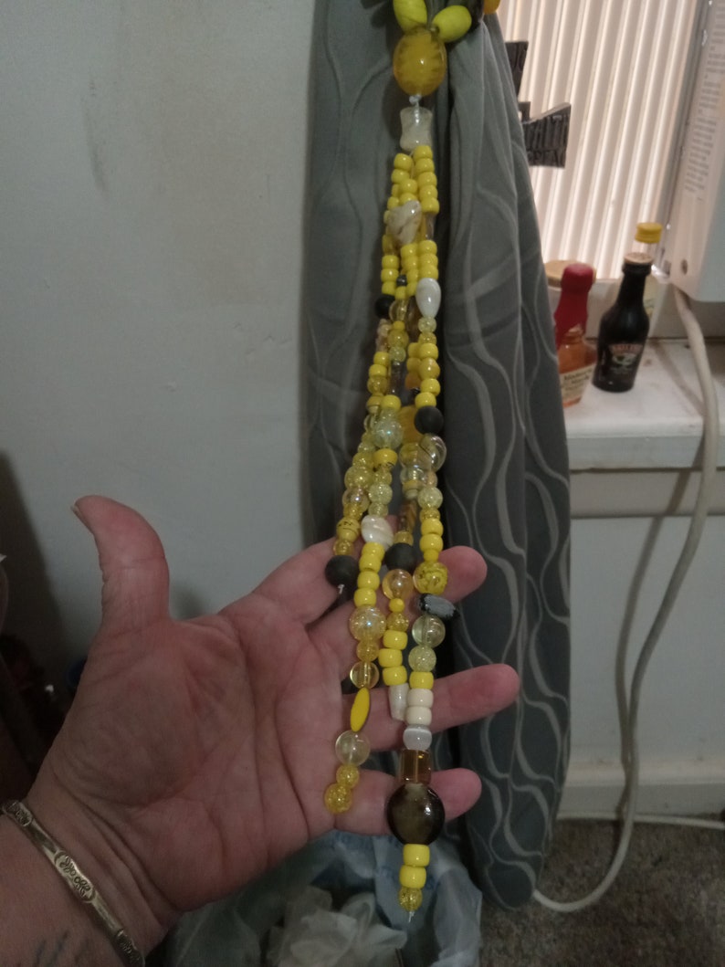 Beaded Curtain Tie Backs. Custom Hand Made With Any Color Combination