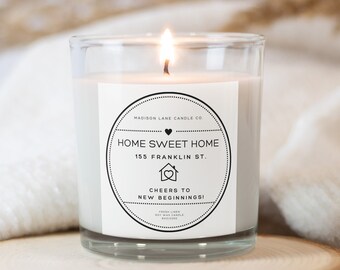 Home Sweet Home Soy Wax Candle, Realtor closing gifts, New home gift, Housewarming Gift, New Home decor