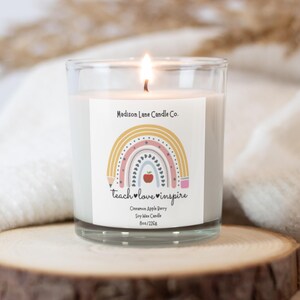 Teacher Candle, Teacher&#39;s Gift, Teacher birthday, Teacher Appreciation week, Teacher Christmas gift, Soy Wax Candle