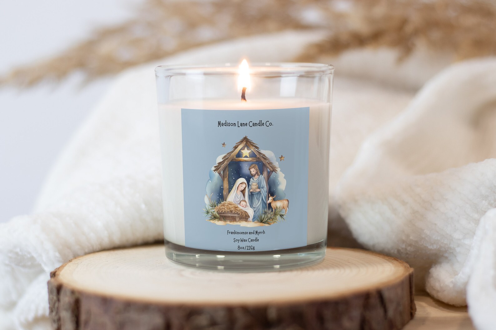 Baby Jesus Christmas Candle: Frankincense Myrrh Soy Candle - Etsy