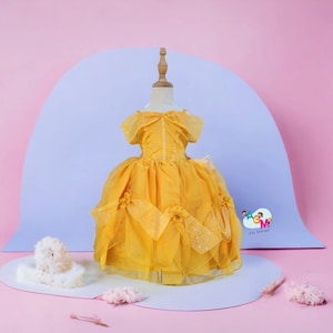 Vestido de Bela, Princesa Bela, Vestido de aniversário. Vestido para sessão de fotos. A Bela e a Fera. Fantasia de Bela.