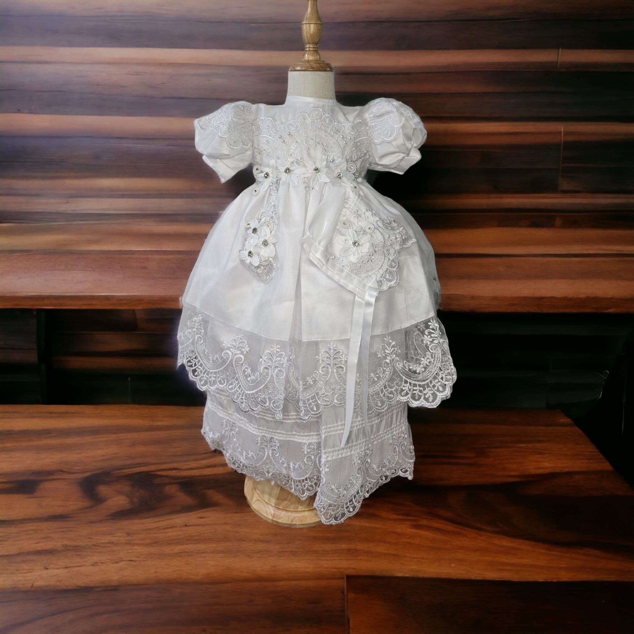 Free Full Set Baptism Outfit Baptism Dress for Girls