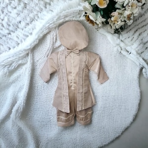 Baptism Set Baby boy Christening Gown. Ropón de niño para bautizo. Baptism boy outfit. christening outfit. batism. elegant baptism outfit.
